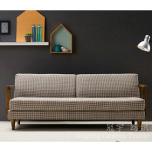 Couro 100% poliéster do tecido decorativo do sofá para a mobília